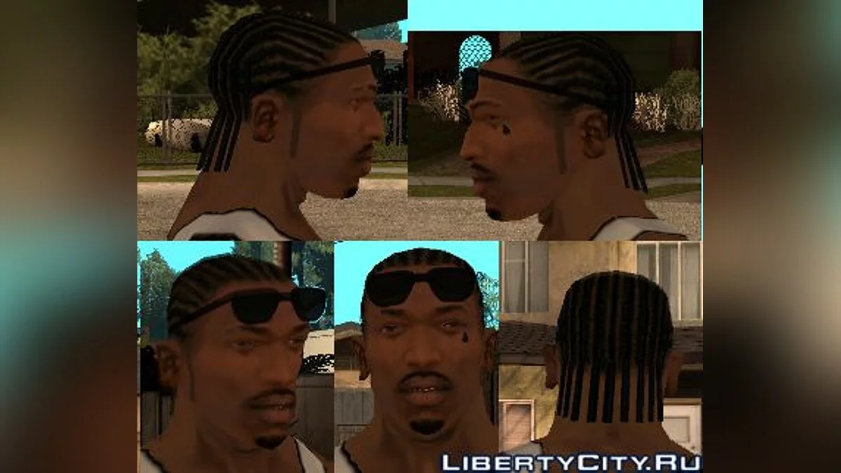 New Cornrows and sunglasses / GTA San Andreas