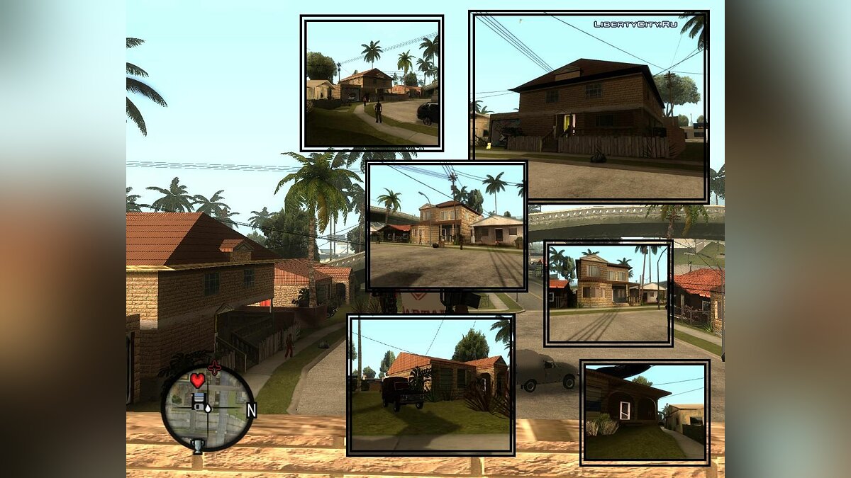 Скачать Новый вид домов на Грув Стрит + бонус для GTA San Andreas