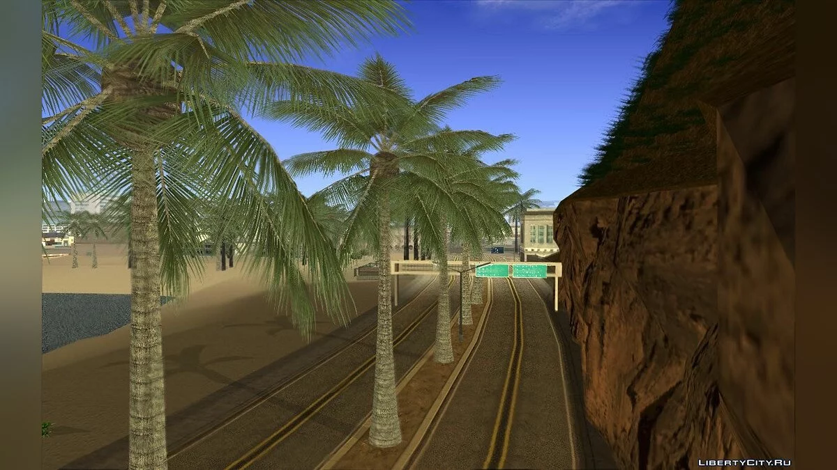 Новые пальмы на дороге к Verona Beach / GTA San Andreas