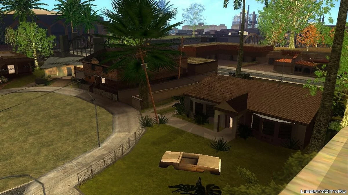 Новые HD текстуры домов на Гроув-стрит / GTA San Andreas