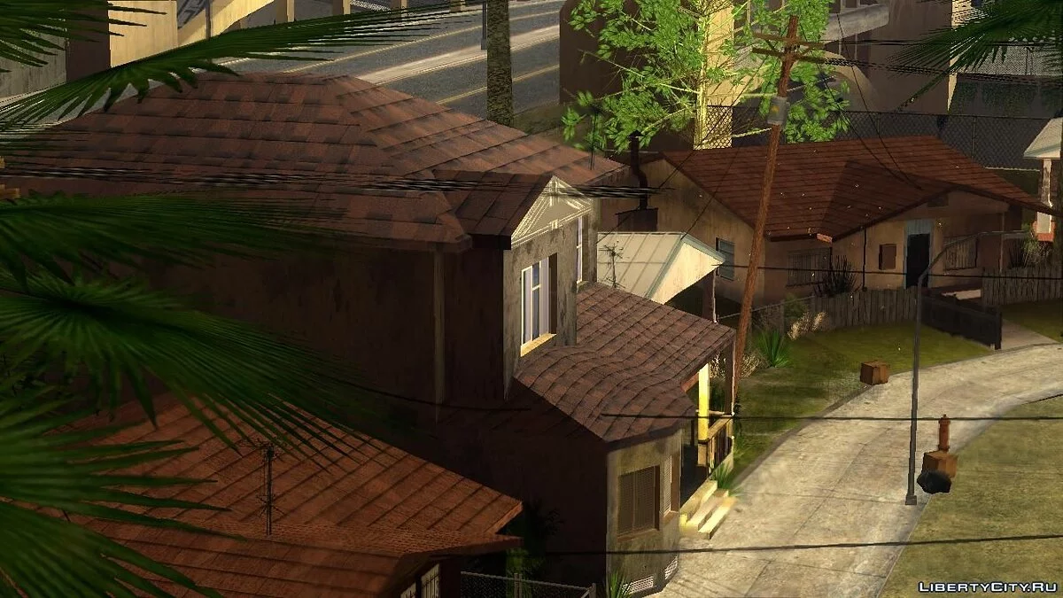 Новые HD текстуры домов на Гроув-стрит / GTA San Andreas