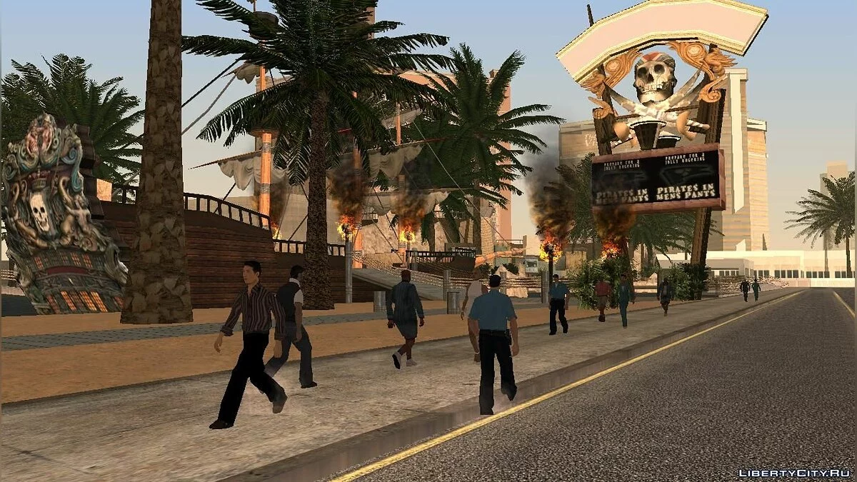 Новые текстуры пиратского корабля в Лас Вентурасе / GTA San Andreas