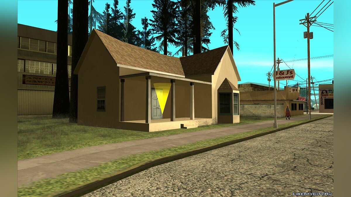 Скачать Новый дом CJ в Angel Pine для GTA San Andreas