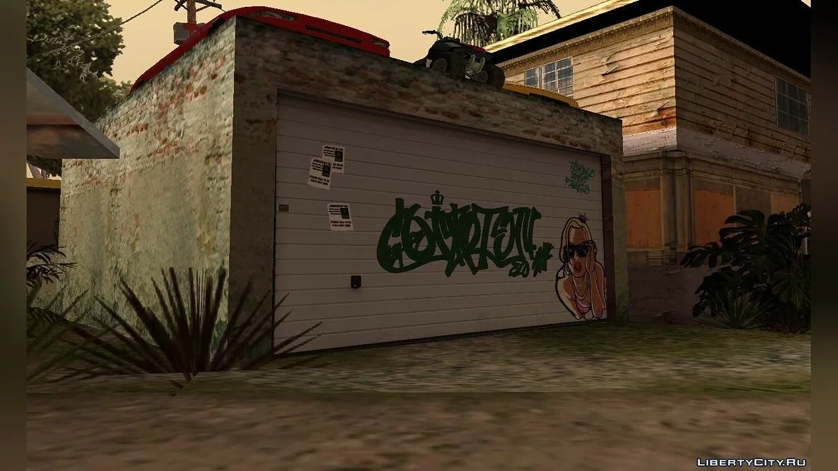 HD Граффити На Гараже CJ в Гантоне / GTA San Andreas