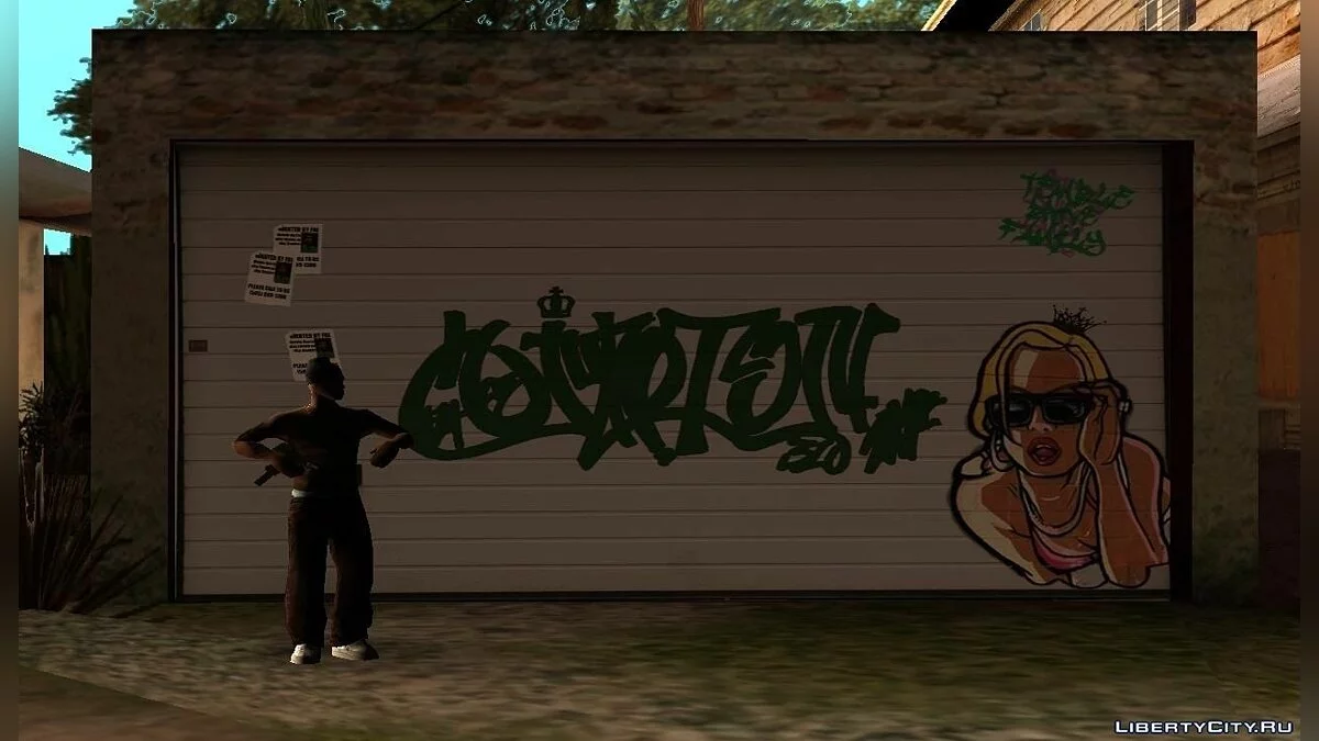 HD Граффити На Гараже CJ в Гантоне / GTA San Andreas
