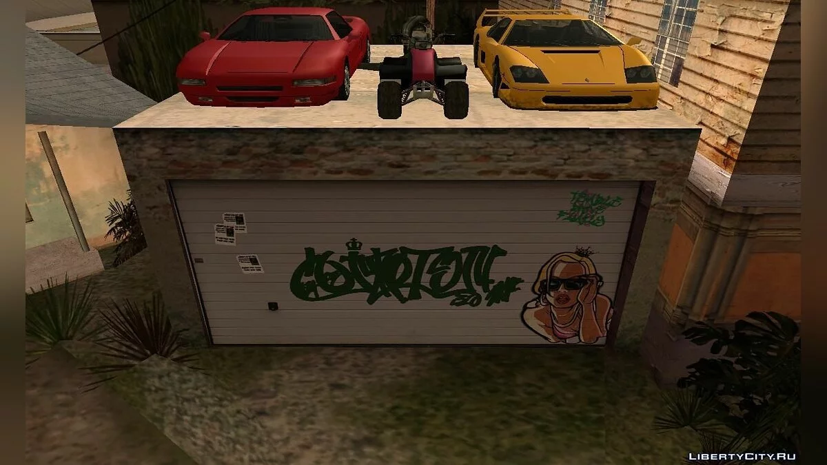 HD Граффити На Гараже CJ в Гантоне / GTA San Andreas