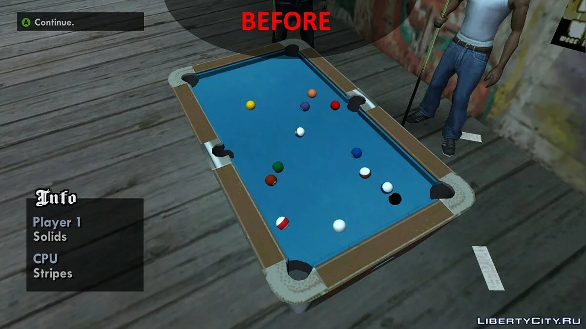 Improved Pool Mini-Game Textures / GTA San Andreas
