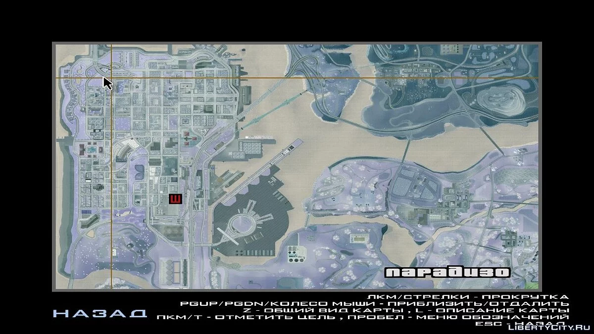 Детализированная карта в зимнем варианте / GTA San Andreas