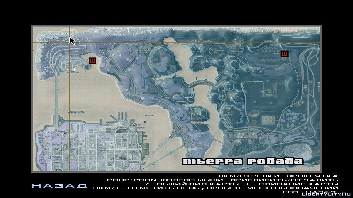 Детализированная карта в зимнем варианте / GTA San Andreas