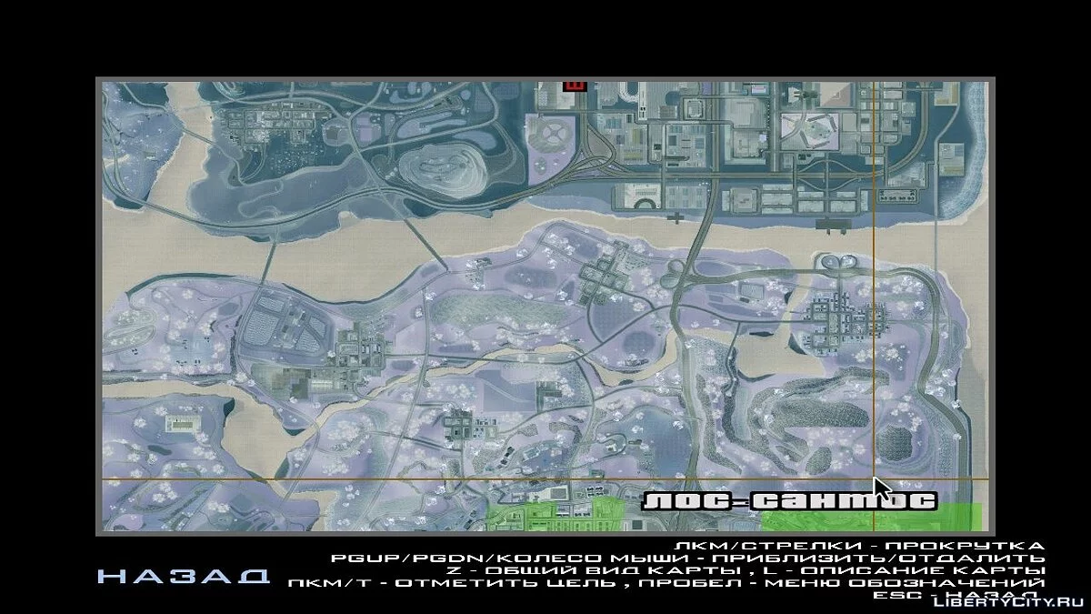 Детализированная карта в зимнем варианте / GTA San Andreas