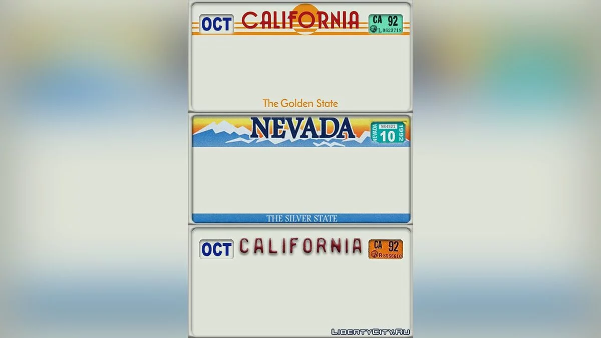 Real 90s License Plates v2.1 Imroved / GTA San Andreas