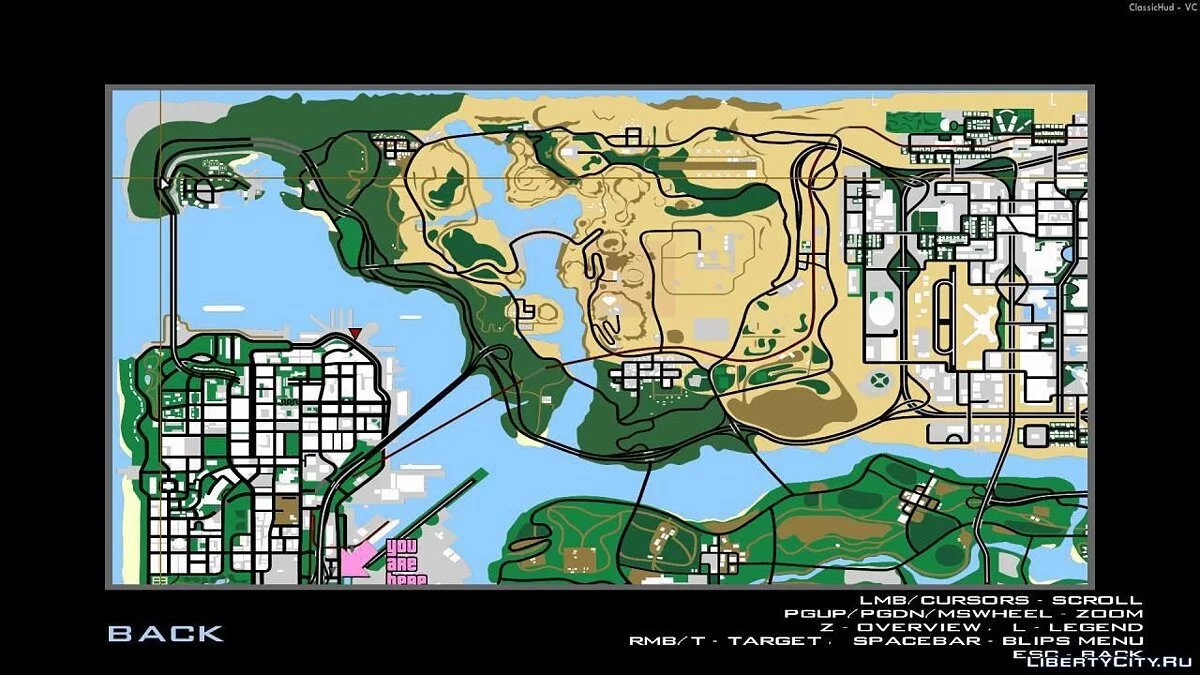 Карта в стиле GTA Vice City / GTA San Andreas
