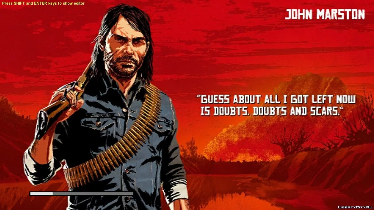 Загрузочный экран из Red Dead Redemption 2 / GTA San Andreas