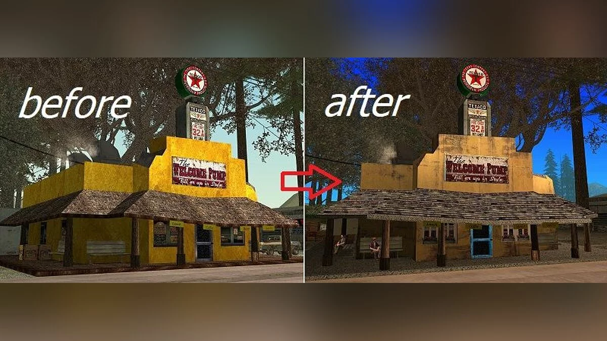 Новые текстуры Dillimore_Diner / GTA San Andreas