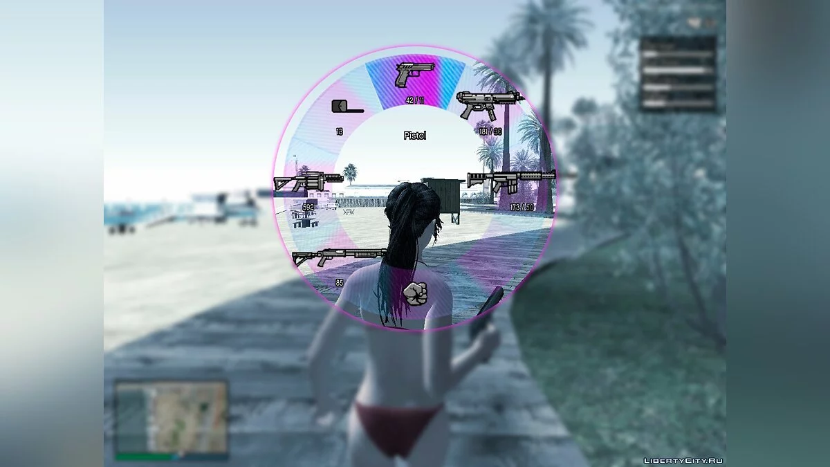Retexture GTA V HUD by DK22Pac [Pink or Rose] / GTA San Andreas