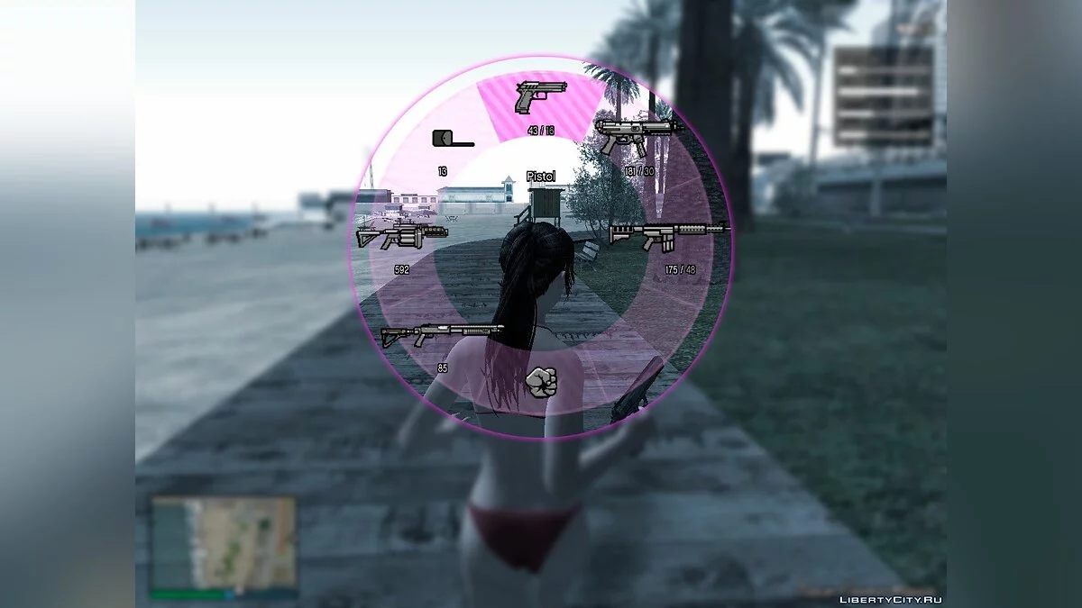 Retexture GTA V HUD by DK22Pac [Pink or Rose] / GTA San Andreas