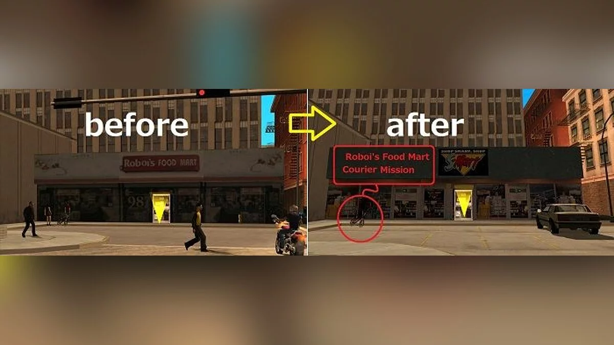 Новые текстуры для супермаркета / GTA San Andreas