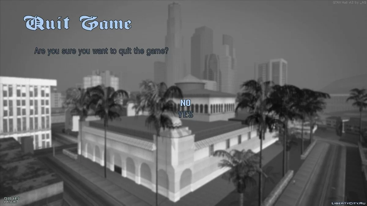Full HD Menu [monochrome style] / GTA San Andreas