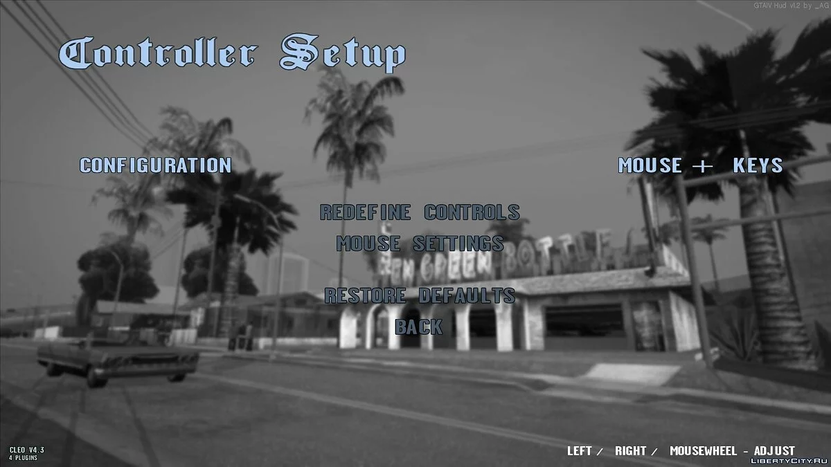 Full HD Menu [monochrome style] / GTA San Andreas