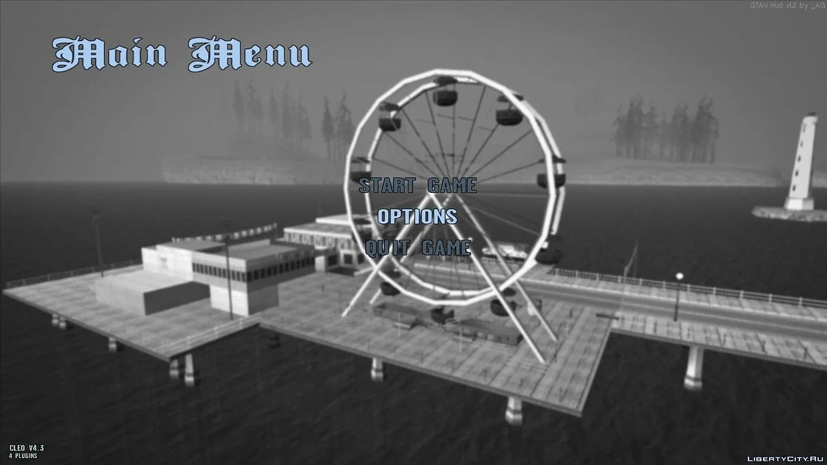 Full HD Menu [monochrome style] / GTA San Andreas