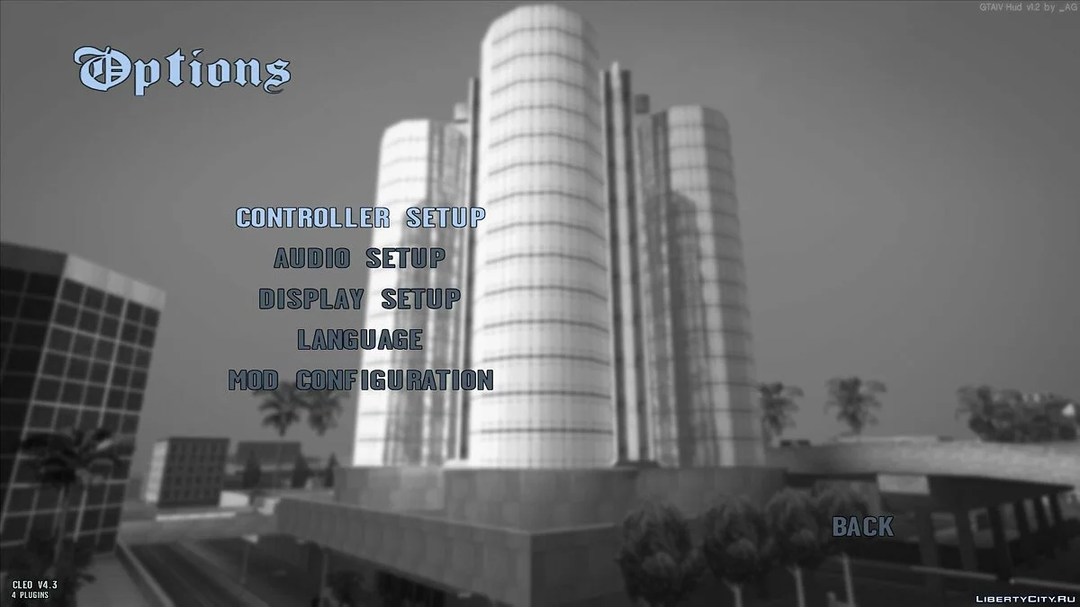 Full HD Menu [monochrome style] / GTA San Andreas