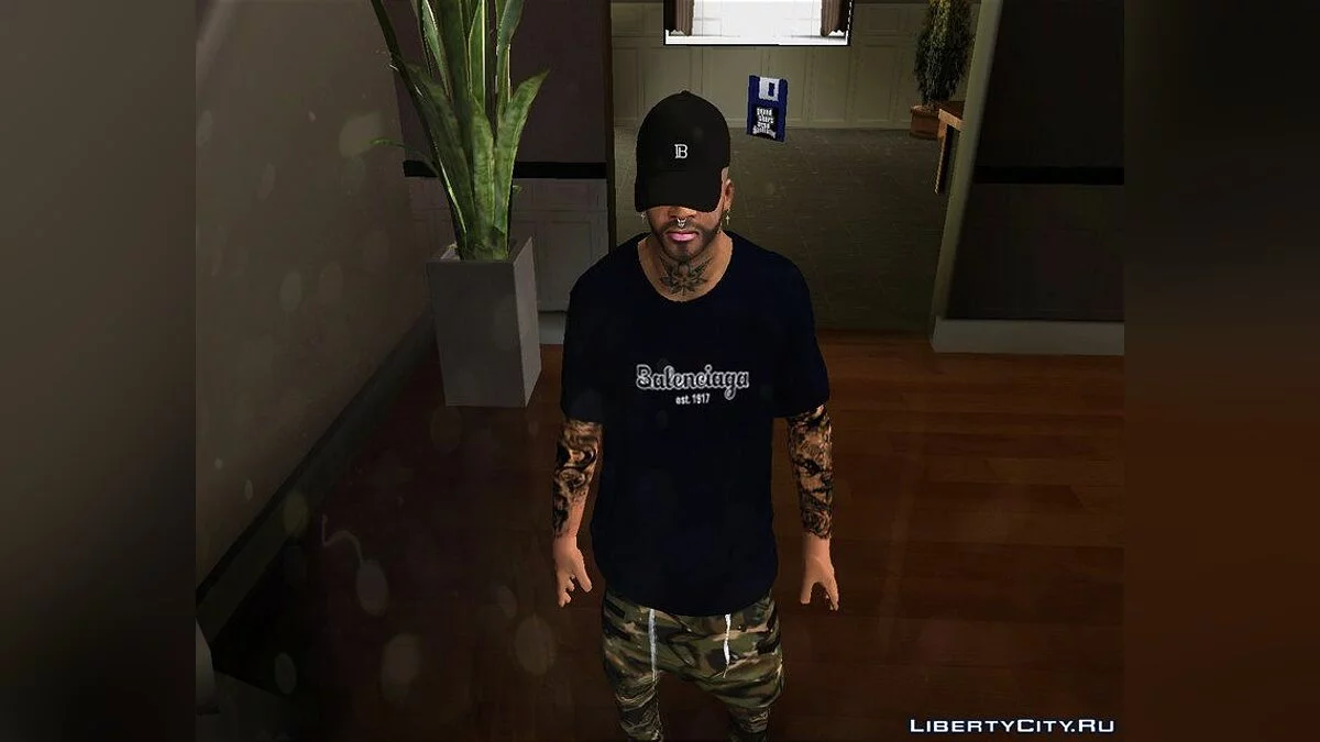 Новое лицо Франклина с татуировками / GTA San Andreas