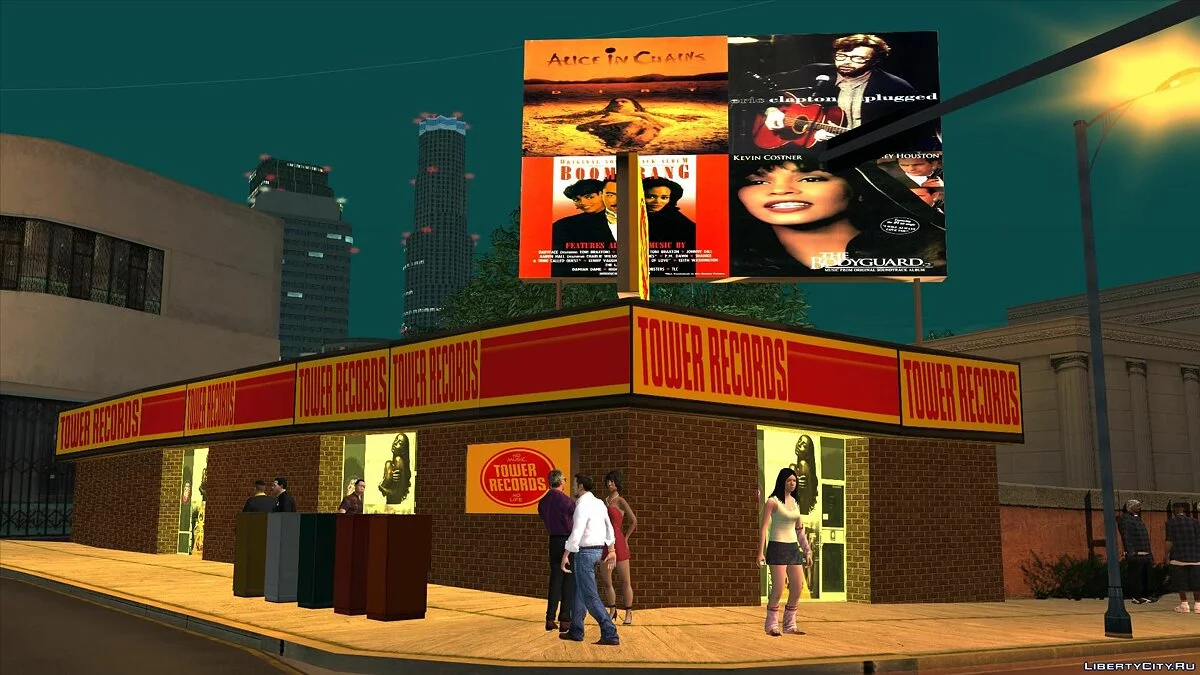 Los Angeles real billboards and stores 1992 / GTA San Andreas