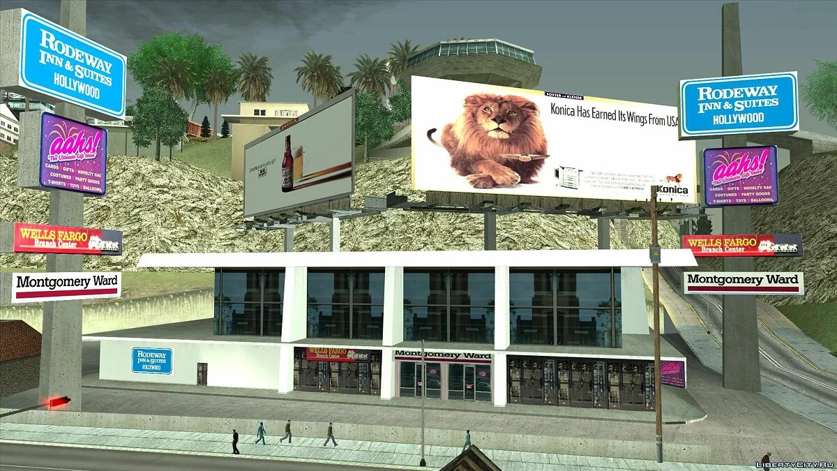 Los Angeles real billboards and stores 1992 / GTA San Andreas