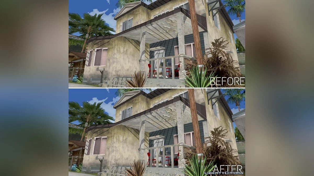 Улучшенные текстуры дома Си Джея / GTA San Andreas