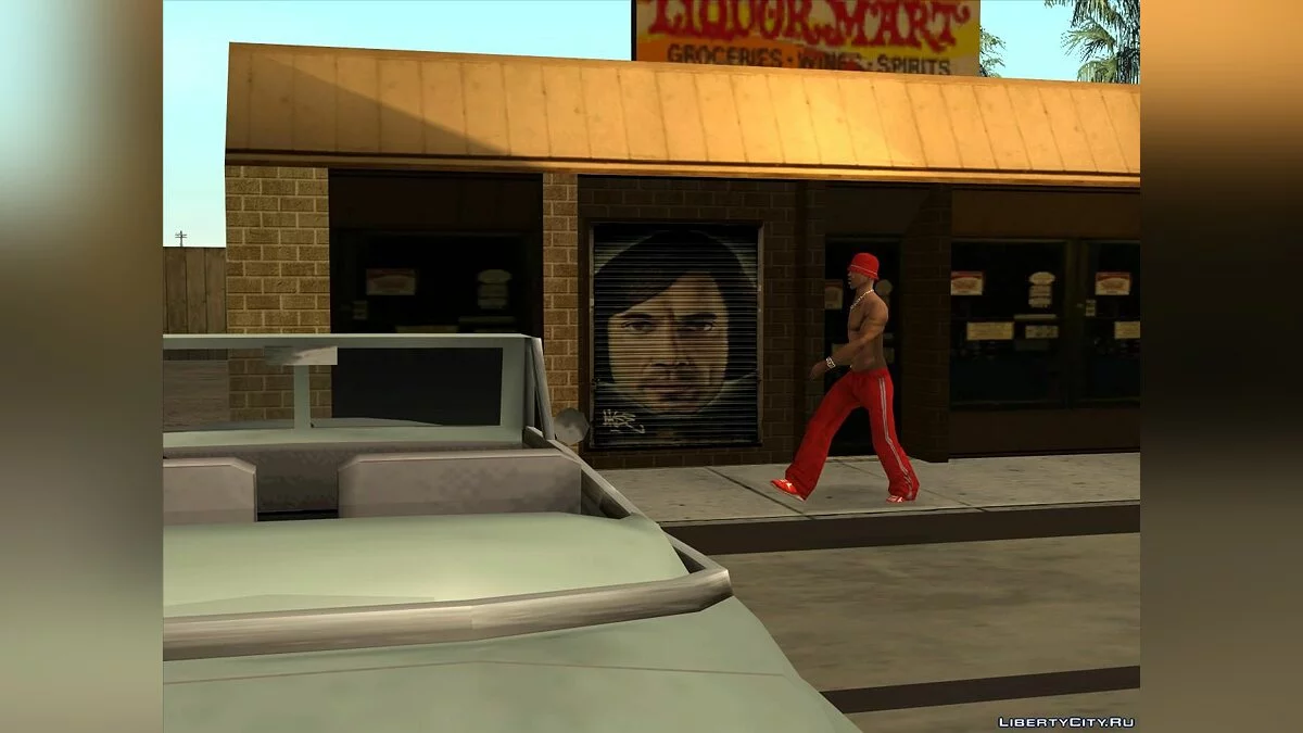 Граффити - портрет Антона Чигура / GTA San Andreas