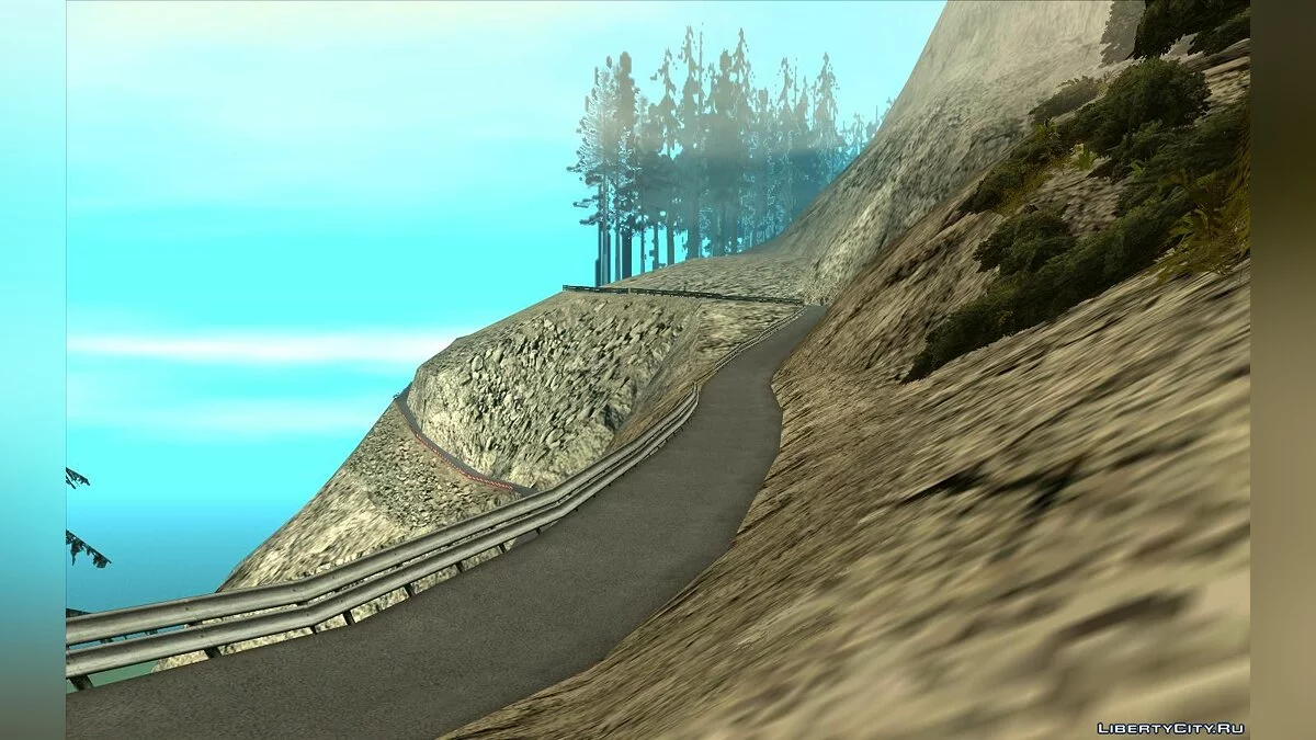 Асфальтированная дорога на горе Чилиад / GTA San Andreas