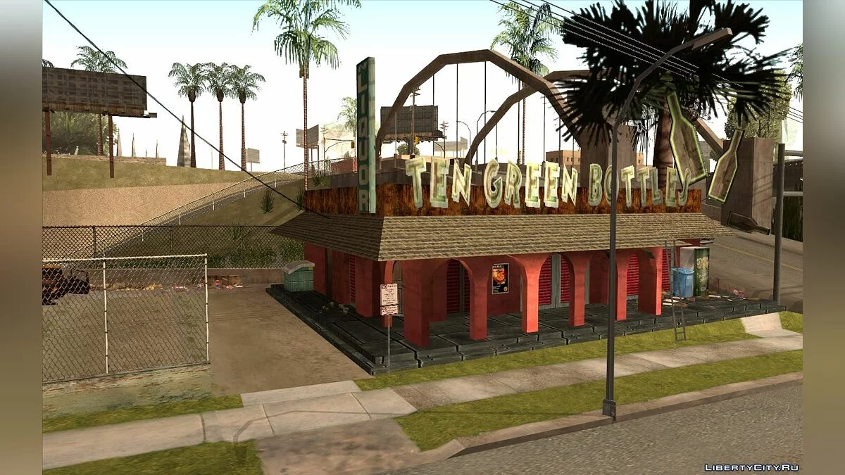 Новые текстуры бара "Десять зеленых бутылок" v1.0 / GTA San Andreas