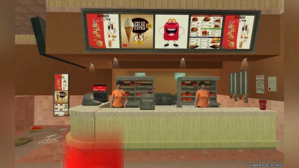 Новые рестораны: McDonalds, KFC и Pizza Hut / GTA San Andreas