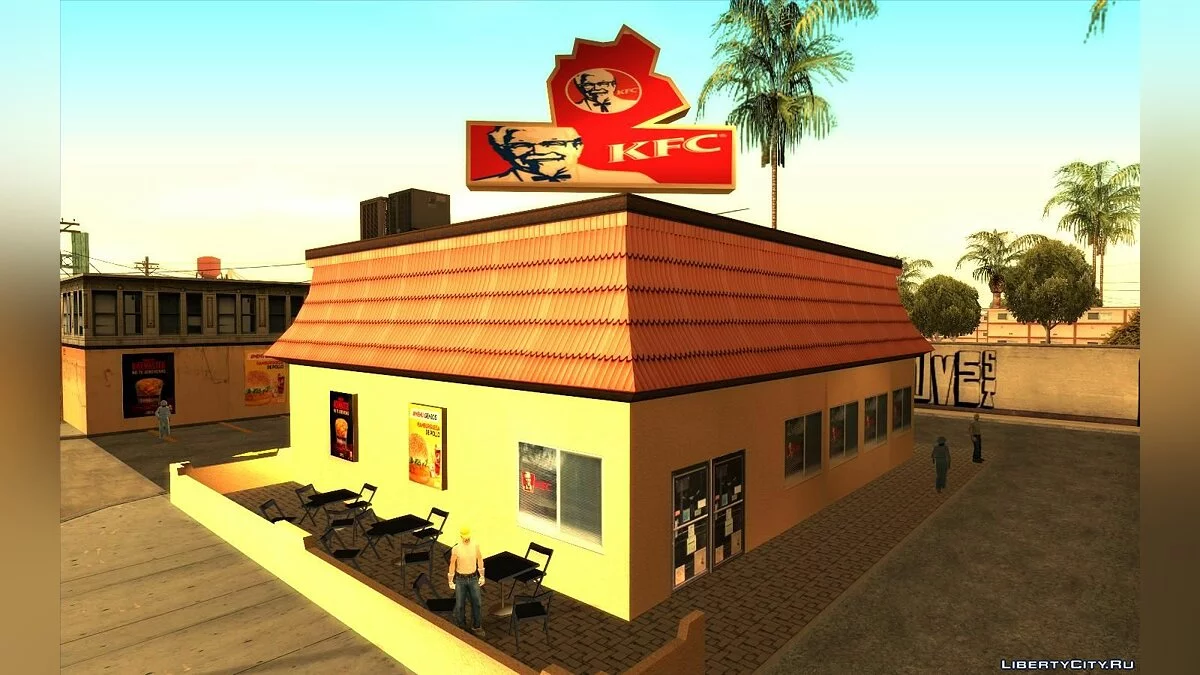 Новые рестораны: McDonalds, KFC и Pizza Hut / GTA San Andreas