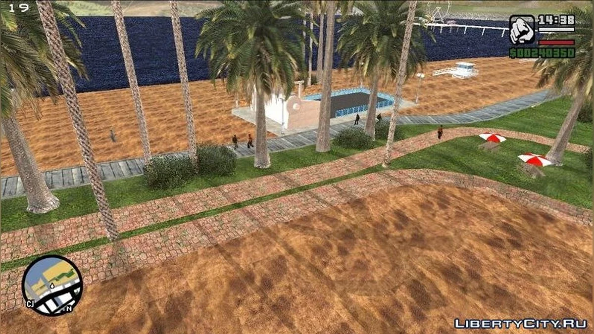 4K реалистичные текстуры для пляжа в Лос-Сантосе / GTA San Andreas