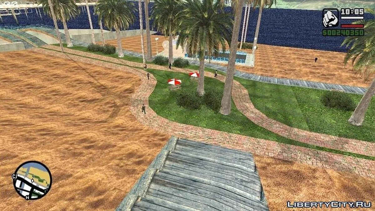 4K реалистичные текстуры для пляжа в Лос-Сантосе / GTA San Andreas