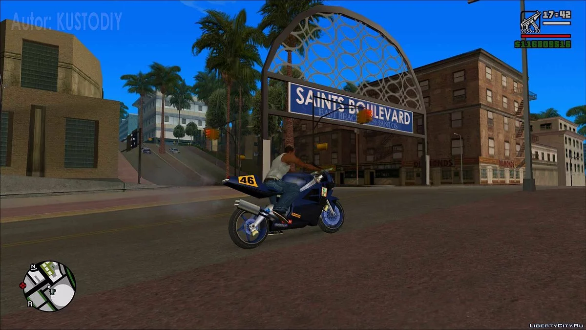 Обновлённая текстура баннера \"Saints Boulevard\" / GTA San Andreas