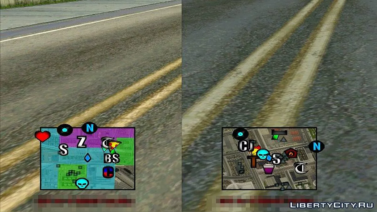 Новые контрастные иконки для радара / GTA San Andreas