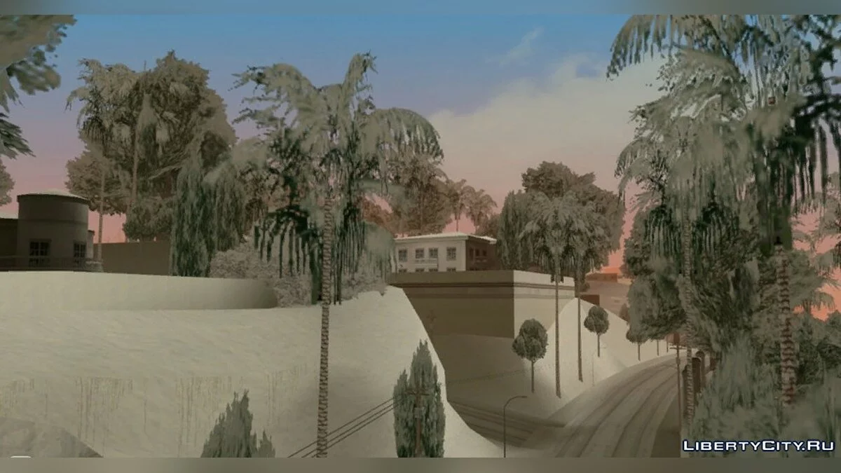 Сжатые зимние деревья - White Silence of Winter / GTA San Andreas