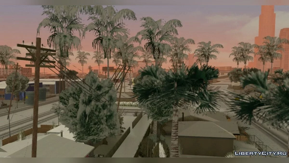 Сжатые зимние деревья - White Silence of Winter / GTA San Andreas