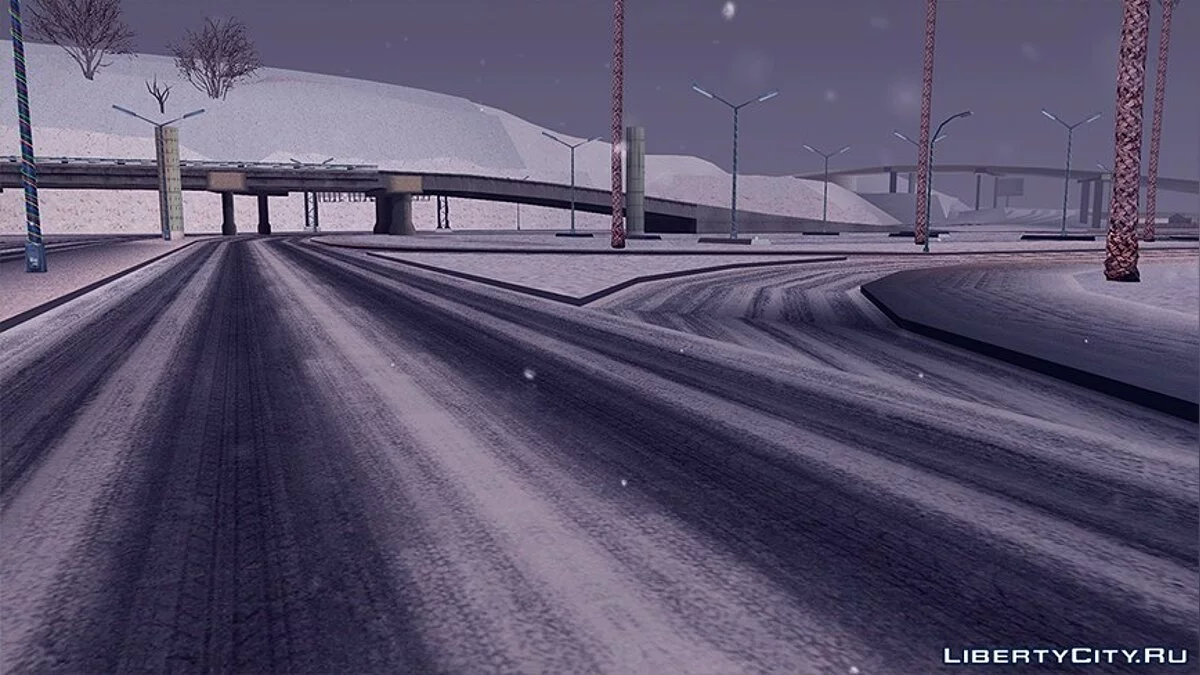 Winter Roads by Bloodrose (LS) v0.1a / GTA San Andreas