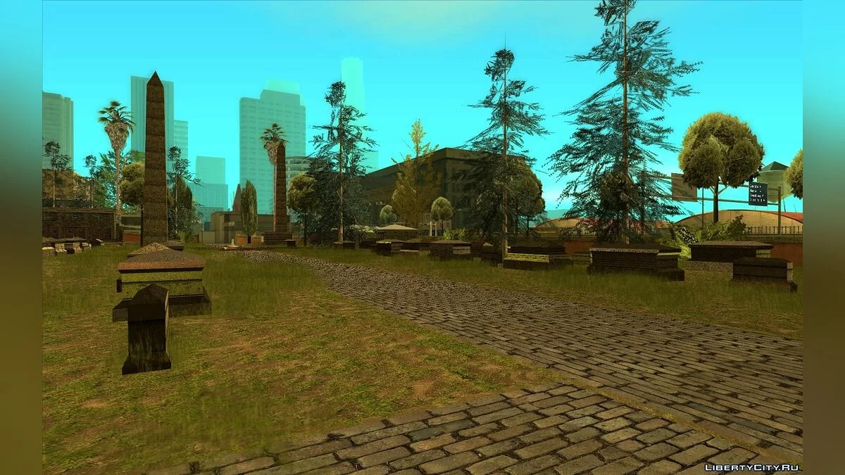 Новые текстуры для кладбища Лос-Сантоса v1.0 / GTA San Andreas