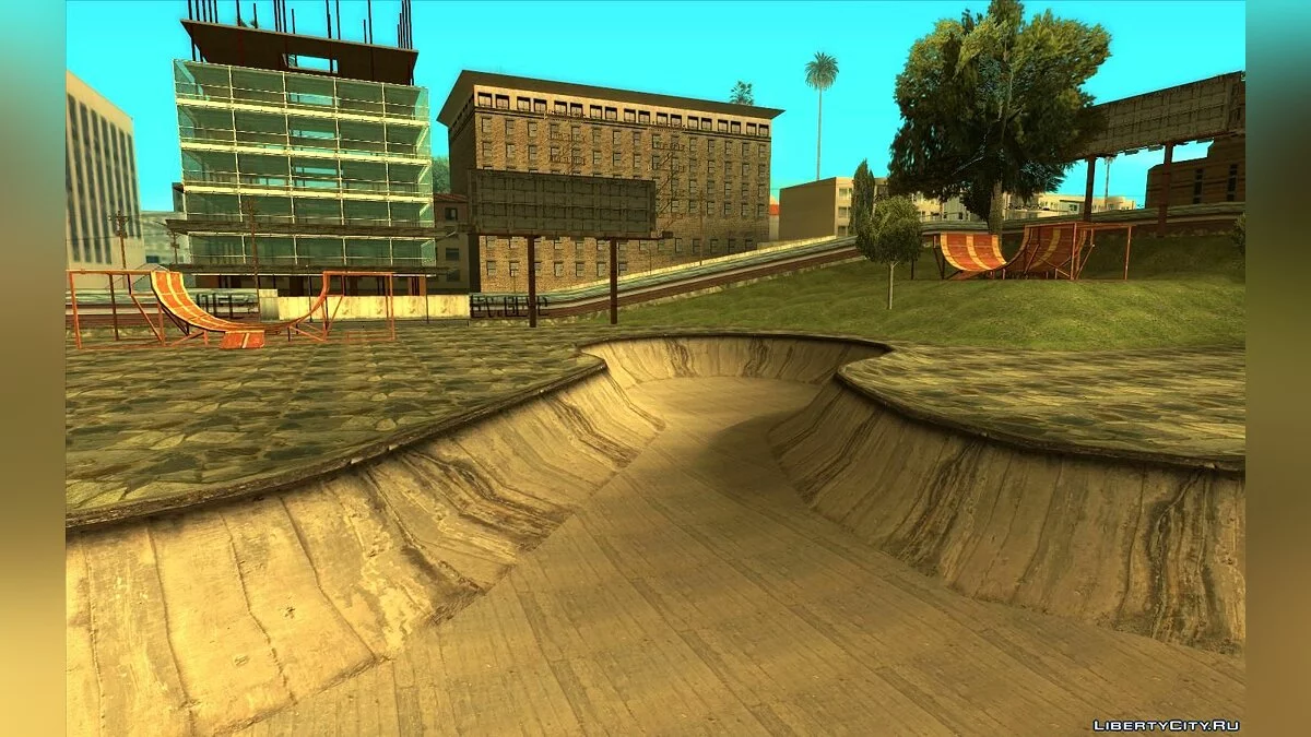 Новые текстуры для скейт-парка в Лос-Сантосе / GTA San Andreas