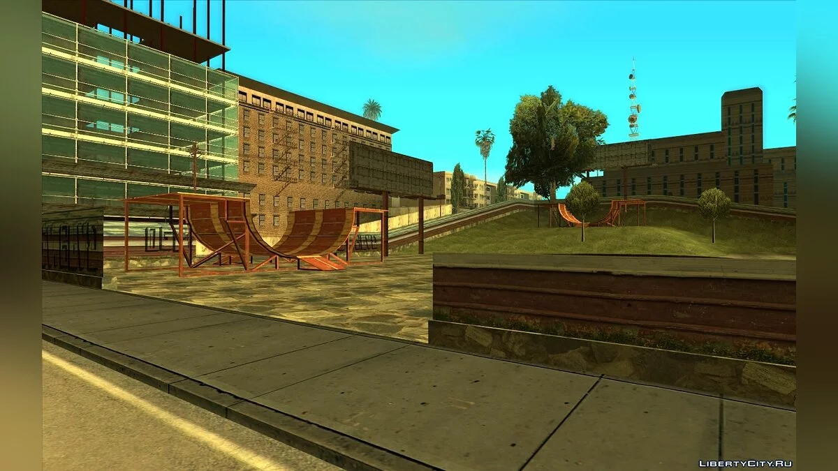 Новые текстуры для скейт-парка в Лос-Сантосе / GTA San Andreas