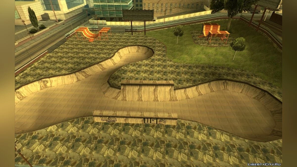Новые текстуры для скейт-парка в Лос-Сантосе / GTA San Andreas