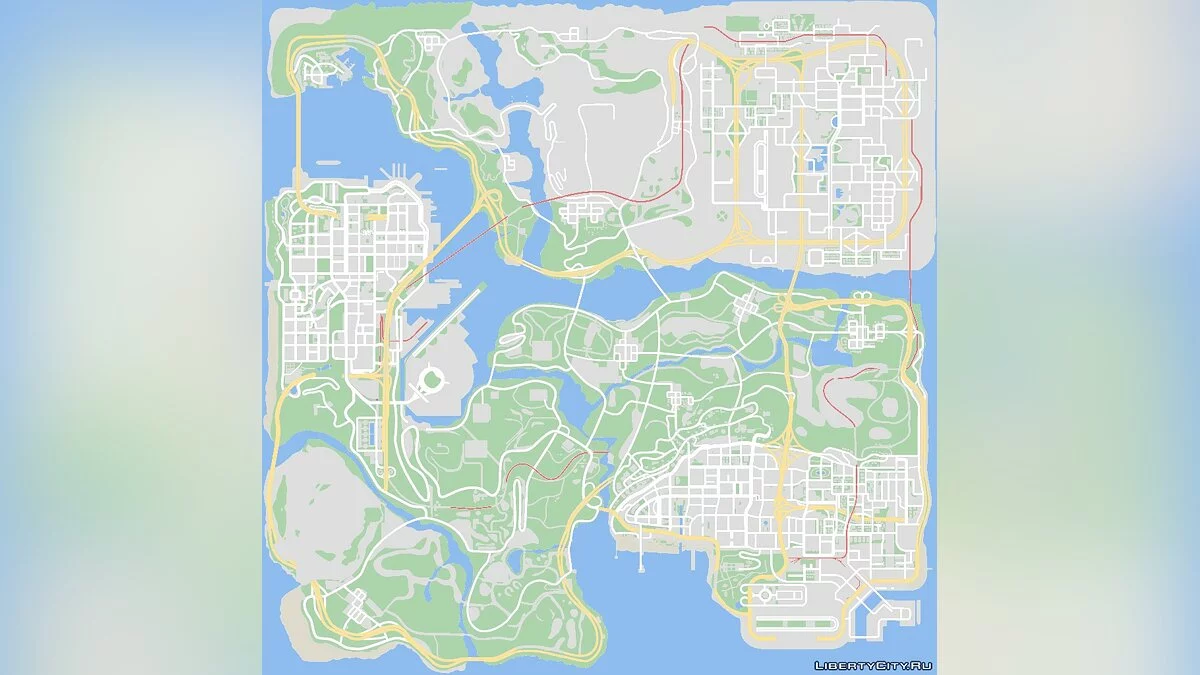Радар и карта в стиле Google Maps 2020 / GTA San Andreas