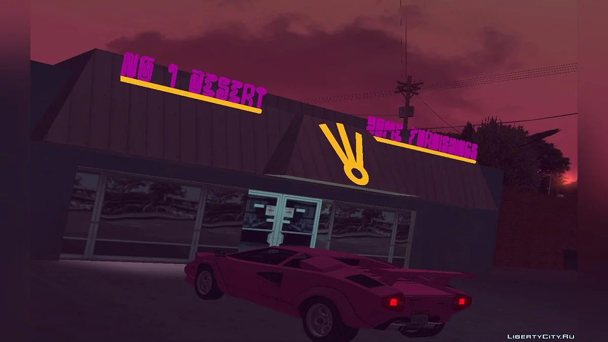 Ретекстур деревни Fort-Carson в неоновом стиле / GTA San Andreas