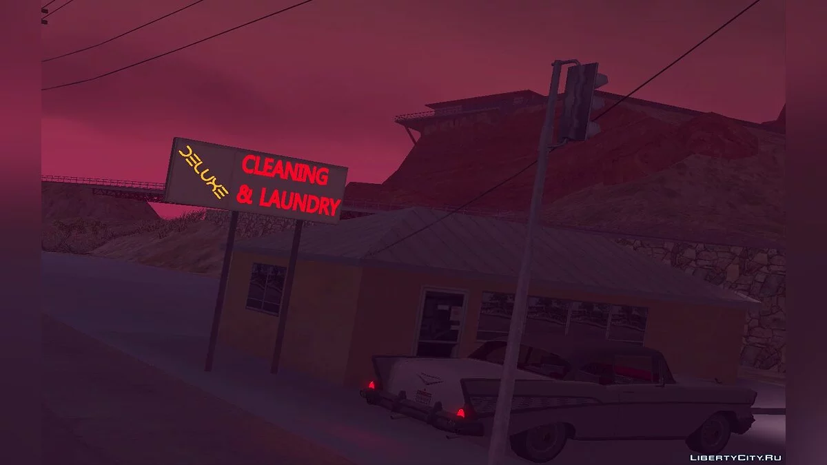 Ретекстур деревни Fort-Carson в неоновом стиле / GTA San Andreas