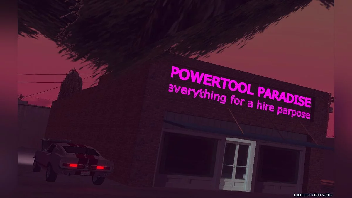 Ретекстур деревни Fort-Carson в неоновом стиле / GTA San Andreas