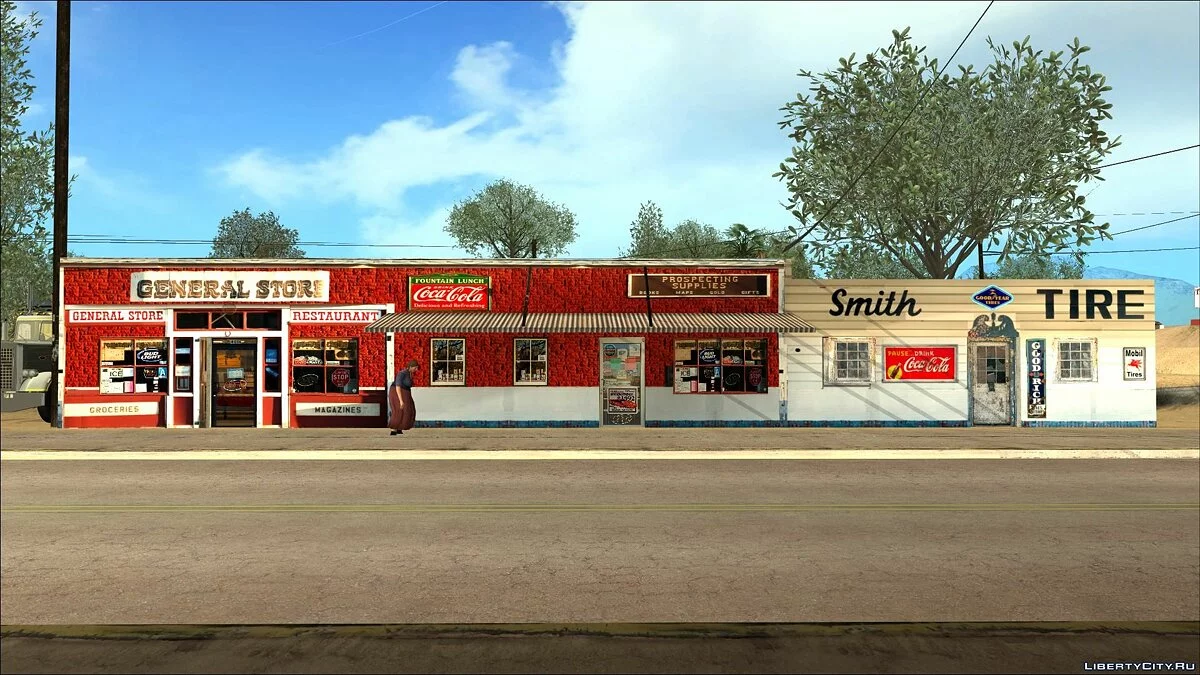 Новые текстуры магазинов в пустынной местности  / GTA San Andreas